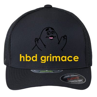 Happy Birthday Grimace HBD Funny Fast Food Meme Flexfit Unipanel Trucker Cap