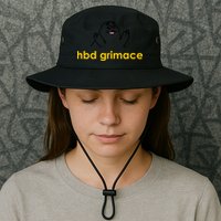 Happy Birthday Grimace HBD Funny Fast Food Meme Bucket Hat