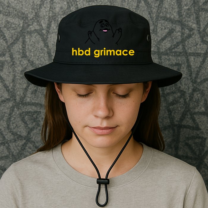 Happy Birthday Grimace HBD Funny Fast Food Meme Bucket Hat