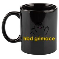 Happy Birthday Grimace HBD Funny Fast Food Meme 11oz C Handle Ceramic Mug