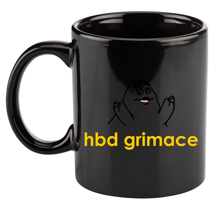 Happy Birthday Grimace HBD Funny Fast Food Meme 11oz C Handle Ceramic Mug