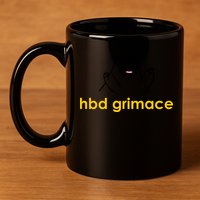 Happy Birthday Grimace HBD Funny Fast Food Meme 11oz C Handle Ceramic Mug