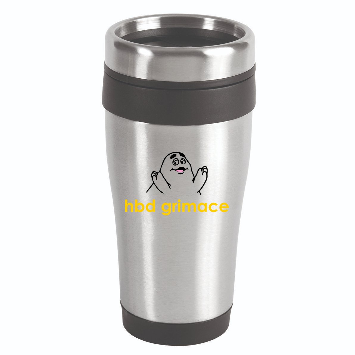 Happy Birthday Grimace HBD Funny Fast Food Meme 16oz Travel Tumbler