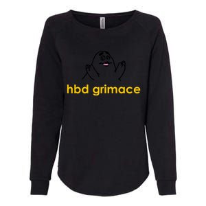 Happy Birthday Grimace HBD Funny Fast Food Meme Womens California Wash Sweatshirt