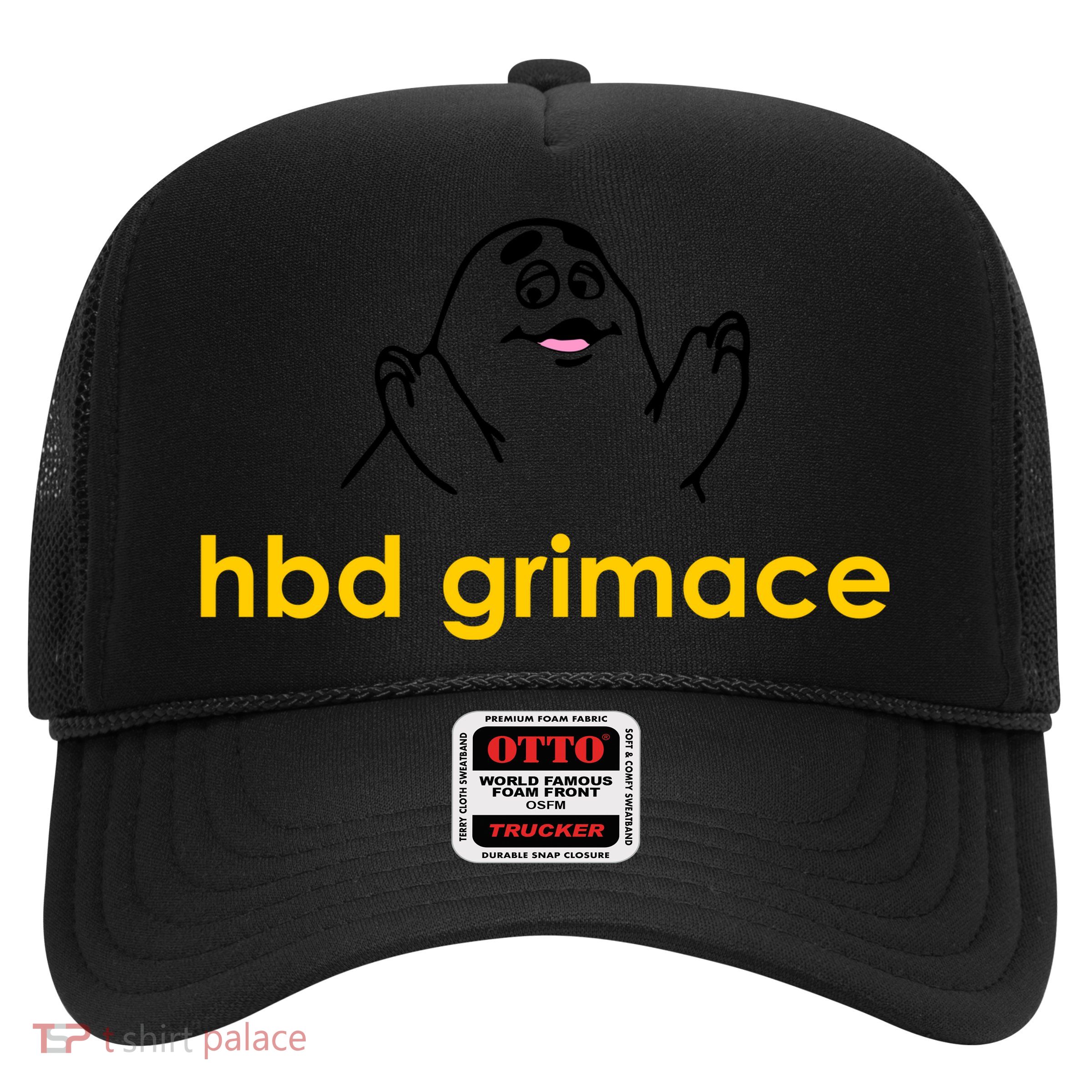 Happy Birthday Grimace HBD Funny Fast Food Meme Trucker Hat