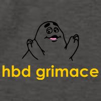 Happy Birthday Grimace HBD Funny Fast Food Meme Vector Backpack