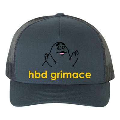 Happy Birthday Grimace HBD Funny Fast Food Meme Yupoong Adult 5-Panel Trucker Hat