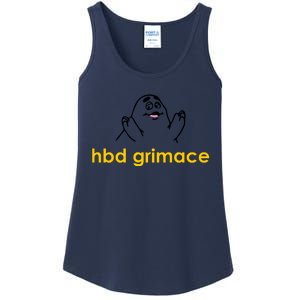 Happy Birthday Grimace HBD Funny Fast Food Meme Ladies Essential Tank