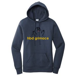 Happy Birthday Grimace HBD Funny Fast Food Meme Women's Pullover Hoodie