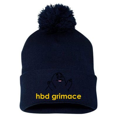 Happy Birthday Grimace HBD Funny Fast Food Meme Pom Pom 12in Knit Beanie