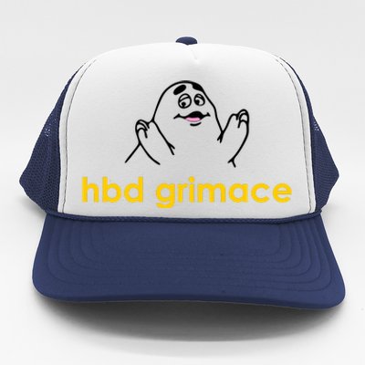 Happy Birthday Grimace HBD Funny Fast Food Meme Trucker Hat