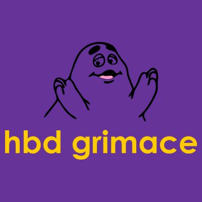 Happy Birthday Grimace HBD Funny Fast Food Meme T-Shirt