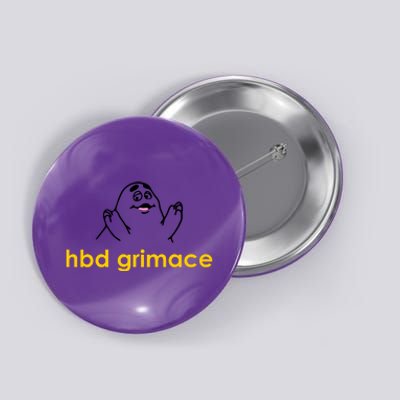 Happy Birthday Grimace HBD Funny Fast Food Meme Button