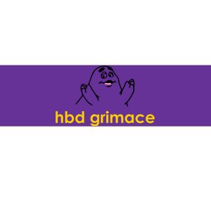 Happy Birthday Grimace HBD Funny Fast Food Meme Bumper Sticker