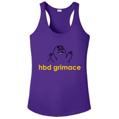 Happy Birthday Grimace HBD Funny Fast Food Meme Ladies PosiCharge Competitor Racerback Tank