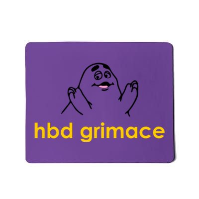 Happy Birthday Grimace HBD Funny Fast Food Meme Mousepad