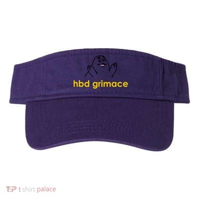 Happy Birthday Grimace HBD Funny Fast Food Meme Valucap Bio-Washed Visor