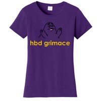 Happy Birthday Grimace HBD Funny Fast Food Meme Women's T-Shirt