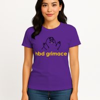 Happy Birthday Grimace HBD Funny Fast Food Meme Womens T-Shirt