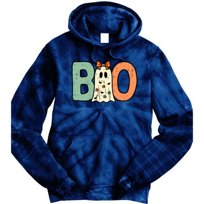 Halloween Boo Ghost Cute Costume Tie Dye Hoodie