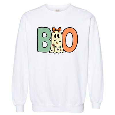 Halloween Boo Ghost Cute Costume Garment-Dyed Sweatshirt