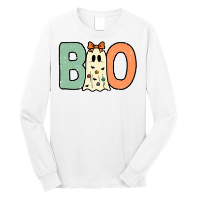 Halloween Boo Ghost Cute Costume Long Sleeve Shirt