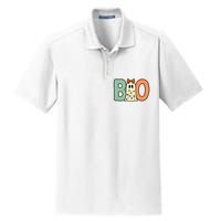 Halloween Boo Ghost Cute Costume Dry Zone Grid Polo