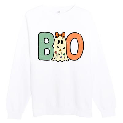 Halloween Boo Ghost Cute Costume Premium Crewneck Sweatshirt