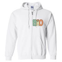 Halloween Boo Ghost Cute Costume Full Zip Hoodie