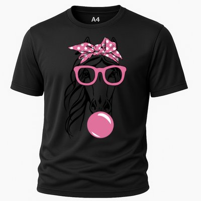Horse Bandana Glasses Buble Gum For Horseback Riding Horse Cool Gift Performance Shirt