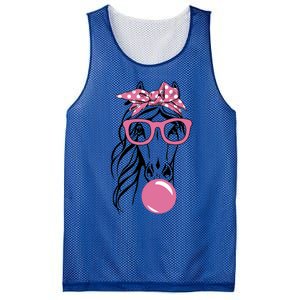 Horse Bandana Glasses Buble Gum For Horseback Riding Horse Cool Gift Mesh Reversible Basketball Jersey Tank