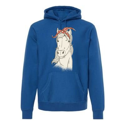 Horse Bandana Graphics Horseback Riding Funny Horse Lover Great Gift Premium Hoodie