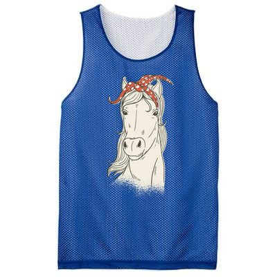 Horse Bandana Graphics Horseback Riding Funny Horse Lover Great Gift Mesh Reversible Basketball Jersey Tank