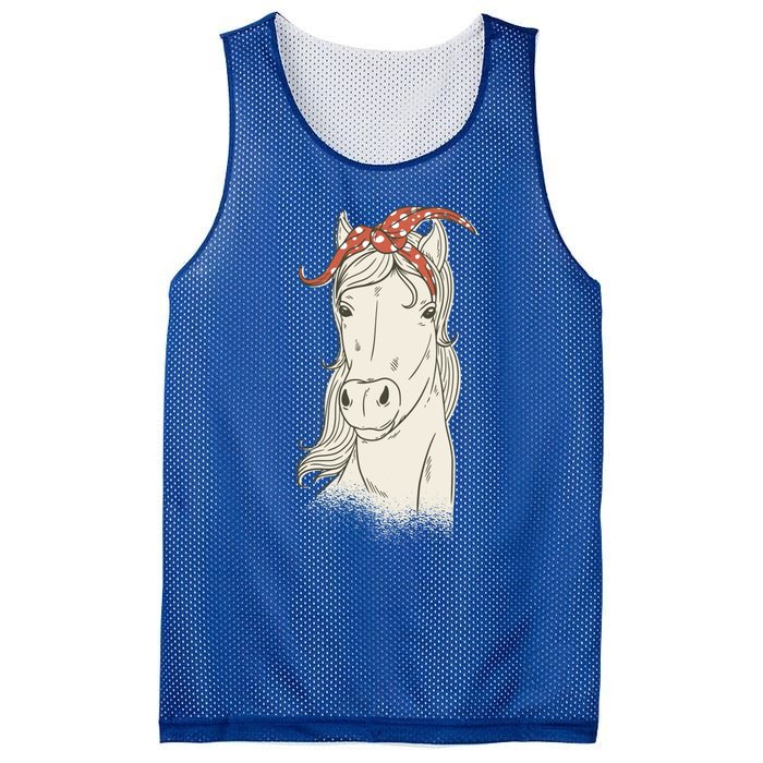 Horse Bandana Graphics Horseback Riding Funny Horse Lover Great Gift Mesh Reversible Basketball Jersey Tank