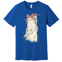 Horse Bandana Graphics Horseback Riding Funny Horse Lover Great Gift Premium T-Shirt