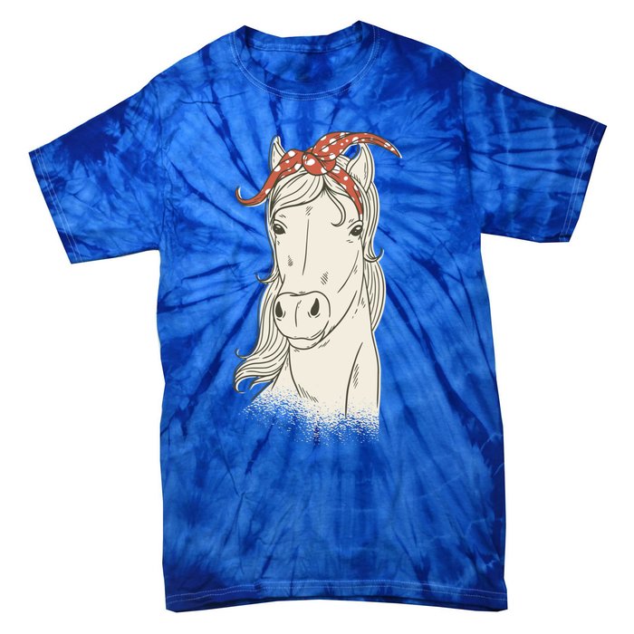 Horse Bandana Graphics Horseback Riding Funny Horse Lover Great Gift Tie-Dye T-Shirt