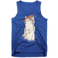 Horse Bandana Graphics Horseback Riding Funny Horse Lover Great Gift Tank Top