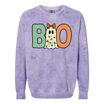 Halloween Boo Ghost Cute Colorblast Crewneck Sweatshirt