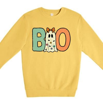 Halloween Boo Ghost Cute Premium Crewneck Sweatshirt