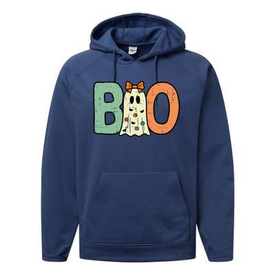 Halloween Boo Ghost Cute Performance Fleece Hoodie