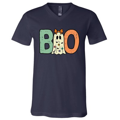 Halloween Boo Ghost Cute V-Neck T-Shirt