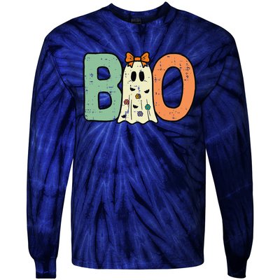 Halloween Boo Ghost Cute Tie-Dye Long Sleeve Shirt