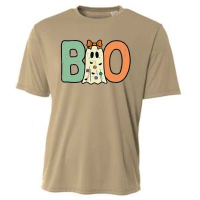 Halloween Boo Ghost Cute Cooling Performance Crew T-Shirt