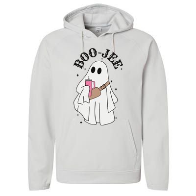 Halloween Boo Ghost Spooky Season Performance Fleece Hoodie