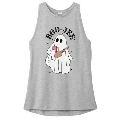 Halloween Boo Ghost Spooky Season Ladies PosiCharge Tri-Blend Wicking Tank