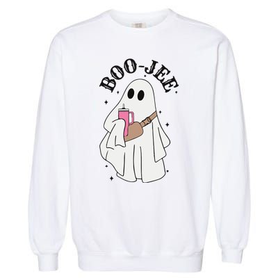 Halloween Boo Ghost Spooky Season Garment-Dyed Sweatshirt