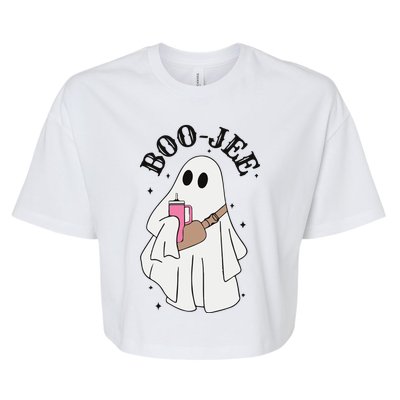 Halloween Boo Ghost Spooky Season Bella+Canvas Jersey Crop Tee