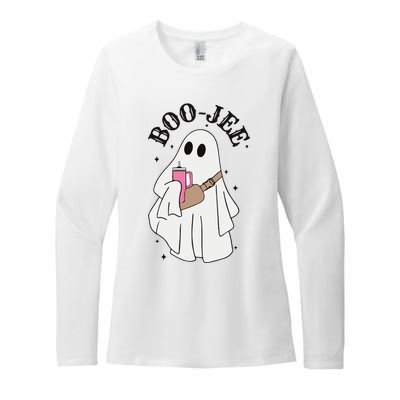 Halloween Boo Ghost Spooky Season Womens CVC Long Sleeve Shirt