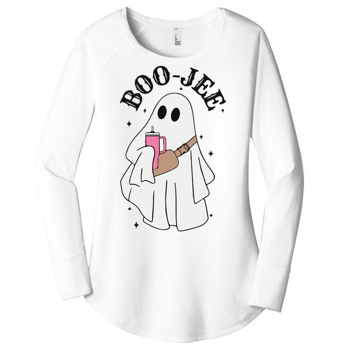 Halloween Boo Ghost Spooky Season Women's Perfect Tri Tunic Long Sleeve Shirt