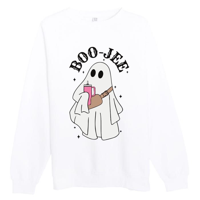 Halloween Boo Ghost Spooky Season Premium Crewneck Sweatshirt